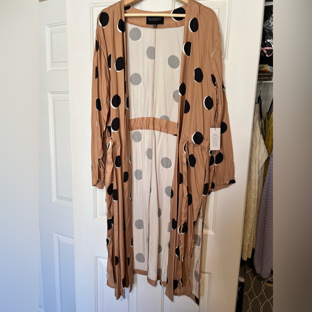 Polka Dot Long Kimono